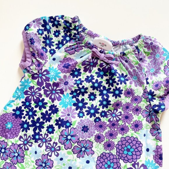 Hanna Andersson Violet Flower Dress | Size 3 - Picture 2 of 4